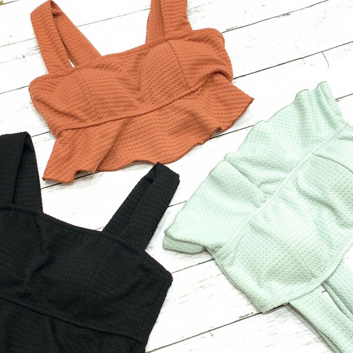 21年新作フリルビスチェ水着 ショップニュース 心斎橋オーパ