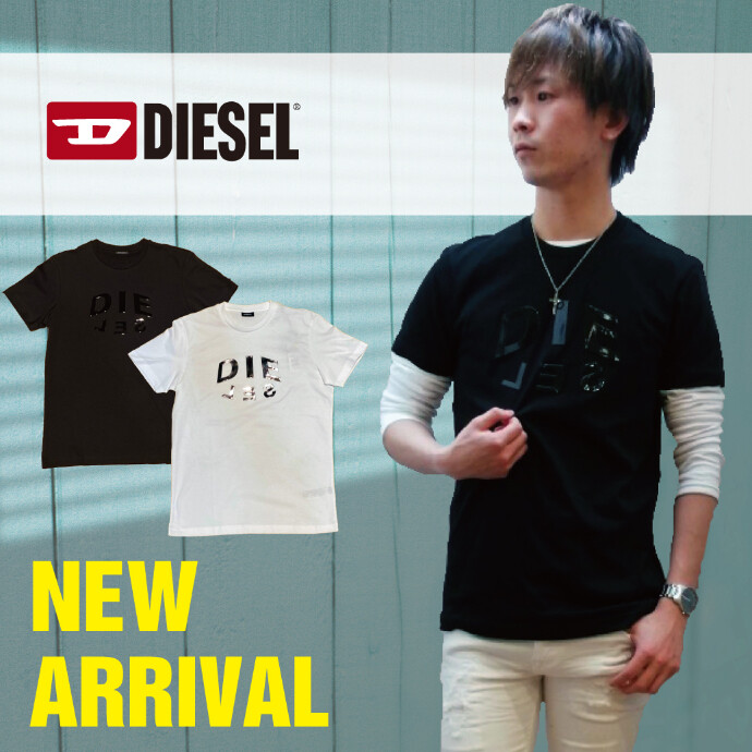 メンズ Diesel 21new メタリックロゴｔシャツ ショップニュース 明石ビブレ