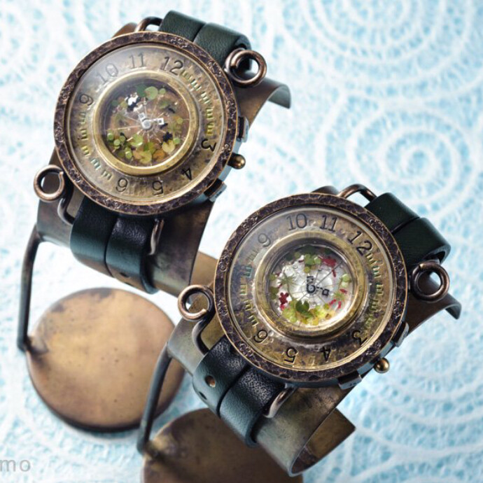 金魚鉢2 レッド 手作り腕時計 クオーツ時計 ショップニュース 金沢フォーラス