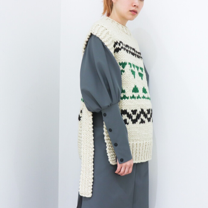 ハイクhyke新品★COWICHAN SWEATER VESTカウチンベスト