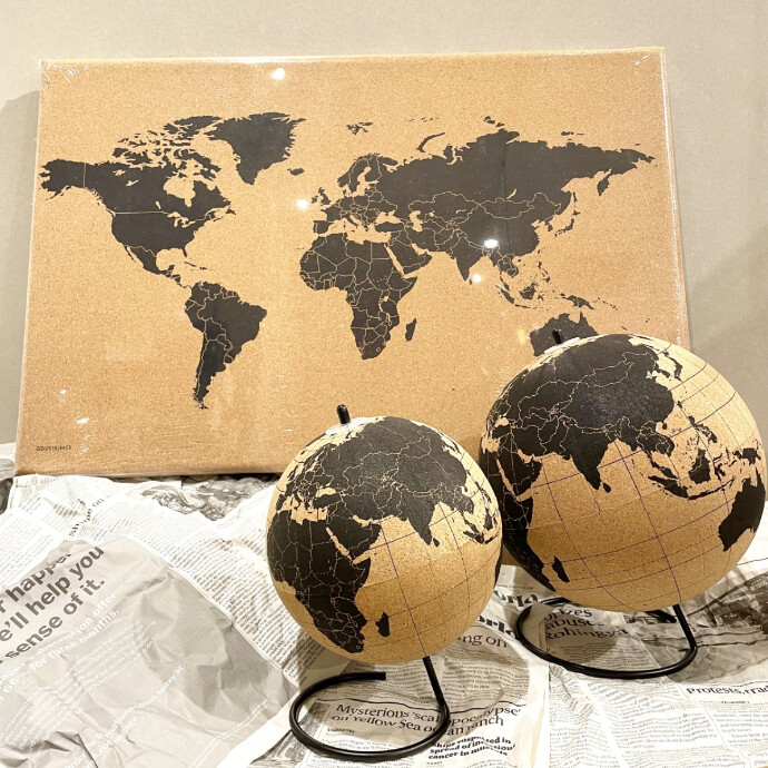 【CORK GLOBE、WORLD MAP】が新入荷！