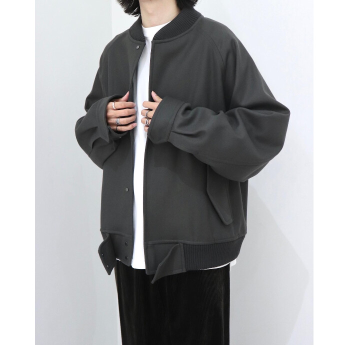 stein OVERSIZED MELTON STUDIUM JACKET - 通販 - www