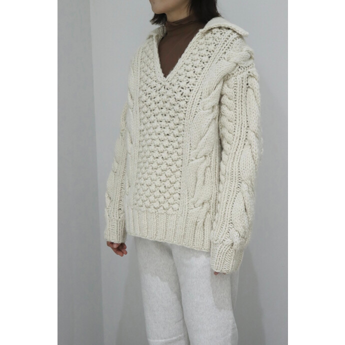 63480円 消費税無し シー レディース ニット セーター アウター Camryn Puff Sleeve Crochet Wool Sweater MULTI