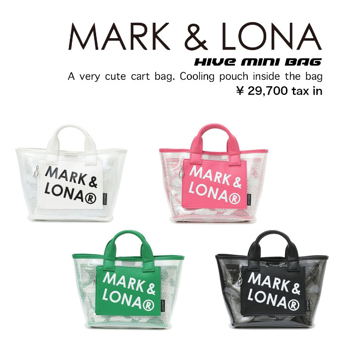 完売 マークアンドロナ MARK＆LONA カートバッグ クリア ポーチ付き