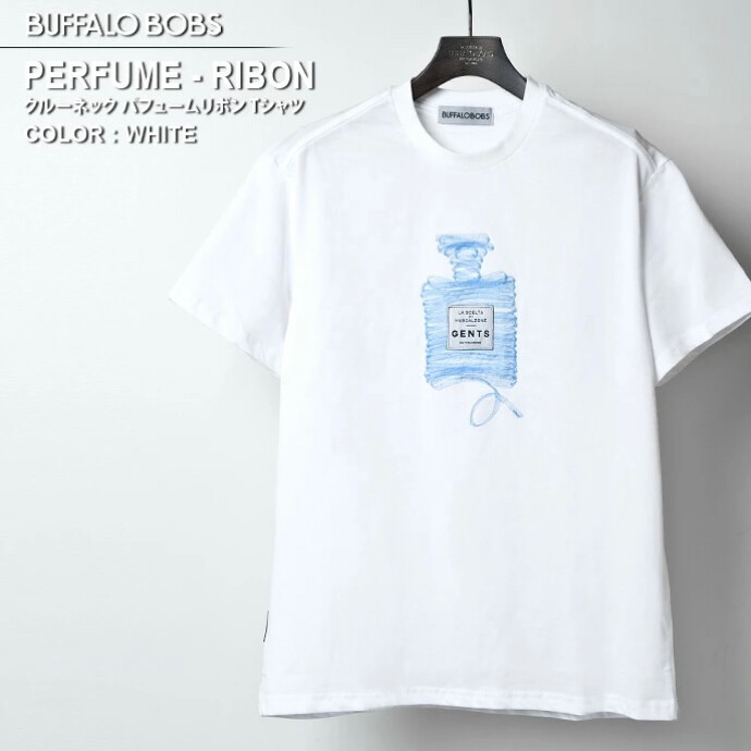 BUFFALO BOBS (バッファローボブズ)PERFUME-RIBON(パフューム リボン) コーマ糸コットン クルーネック パフュームリボン Tシャツ