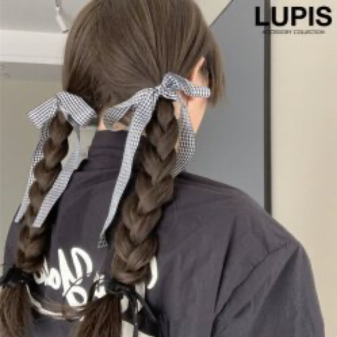 ♡ギンガムチェックリボンヘアクリップ♡