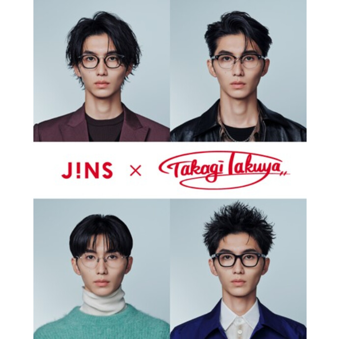 メガネとヘアで印象革命！「JINS×TAKAGI TAKUYA」登場！