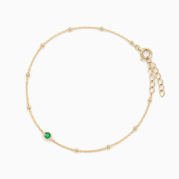 〖5月の誕生石〗鮮やかなグリーンが目を引く 💚エメラルドブレスレット💚