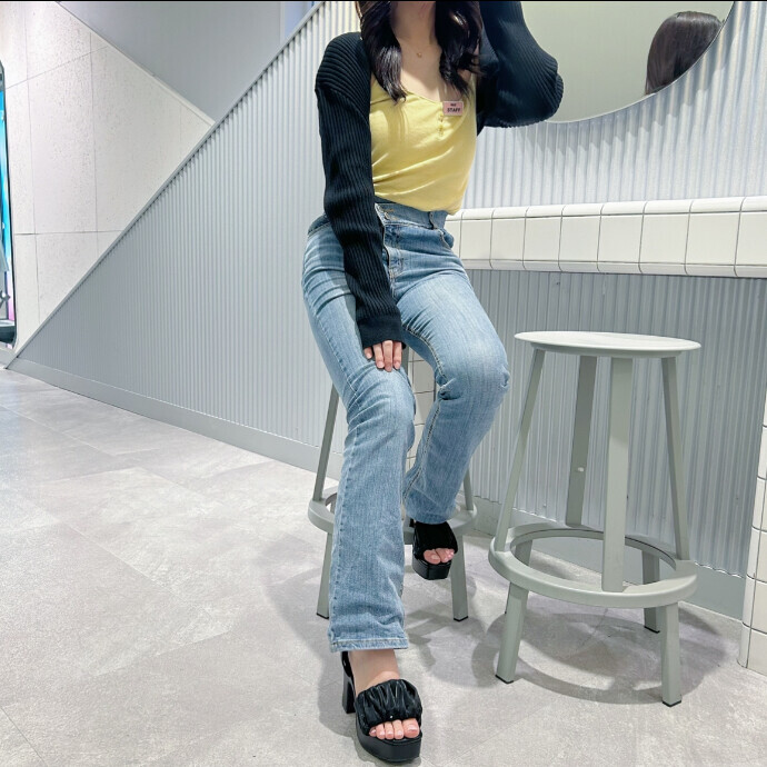 ★シフォンギャザー厚底サンダル★