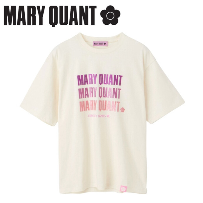 PLAZA限定　MARY QUANT マリークワント Tシャツ ビッグサイズ バニラホワイト
