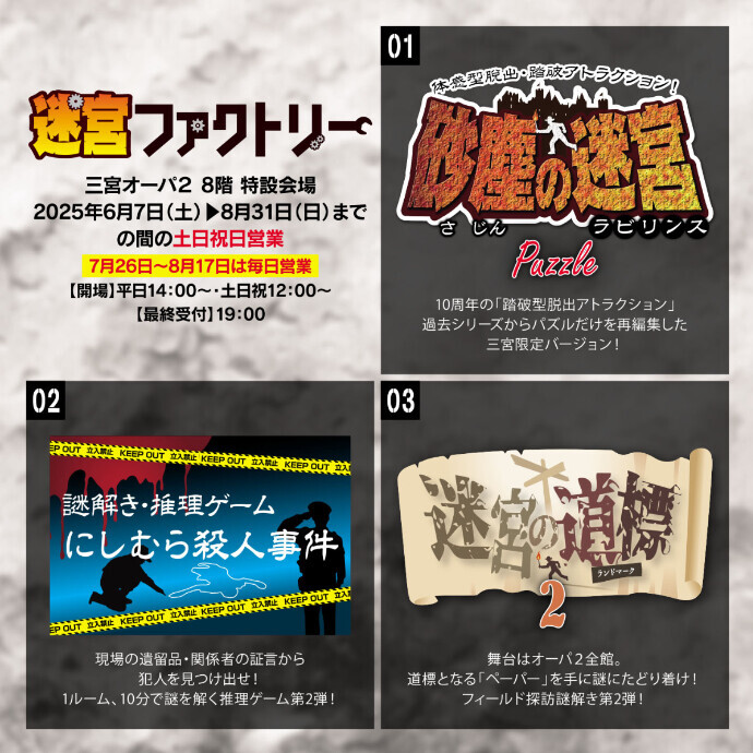 砂塵の迷宮シリーズ「迷宮ファクトリー」