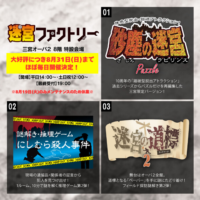 砂塵の迷宮シリーズ「迷宮ファクトリー」