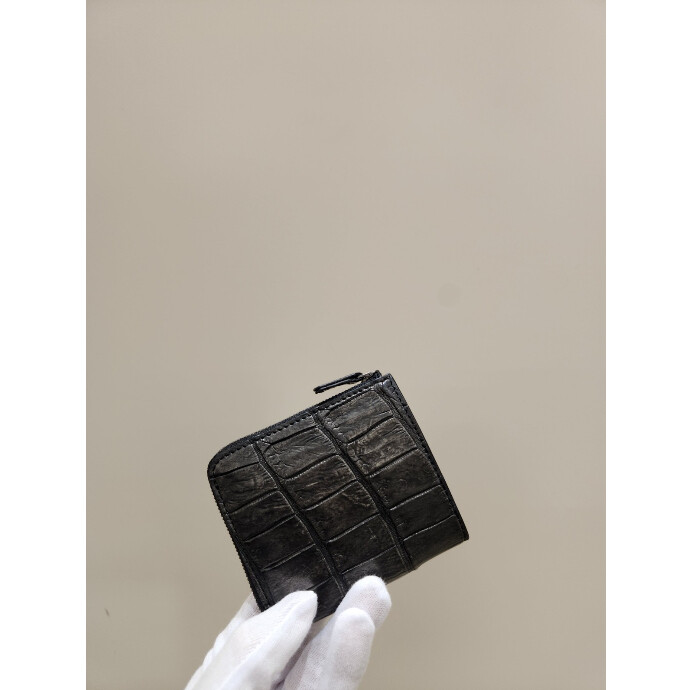 vermilion 阿波松煙墨染　クロコダイル L字財布