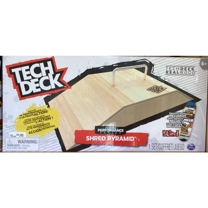 TECH DECK シュレッドピラミッドセット。本物木製指スケ＆メタルレール付。クリスマス・誕生日プレゼントに最適！