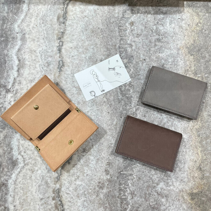 Six coup de foudre 熊革 ジビエ革 レザーがま口財布 Six coup de foudre シスクードフードル がま口 ミニ 熊革