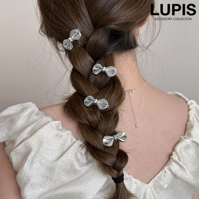 ♡メタルリボンミニヘアクリップ♡