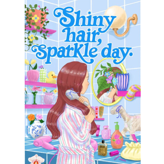 Shiny hair, sparkle day.
