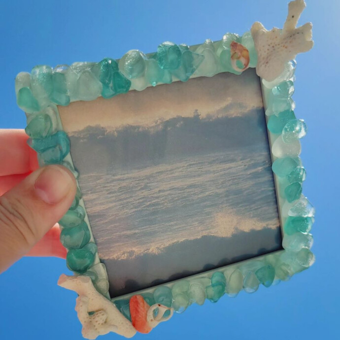 新品，2025 シーグラスアート『海月19』