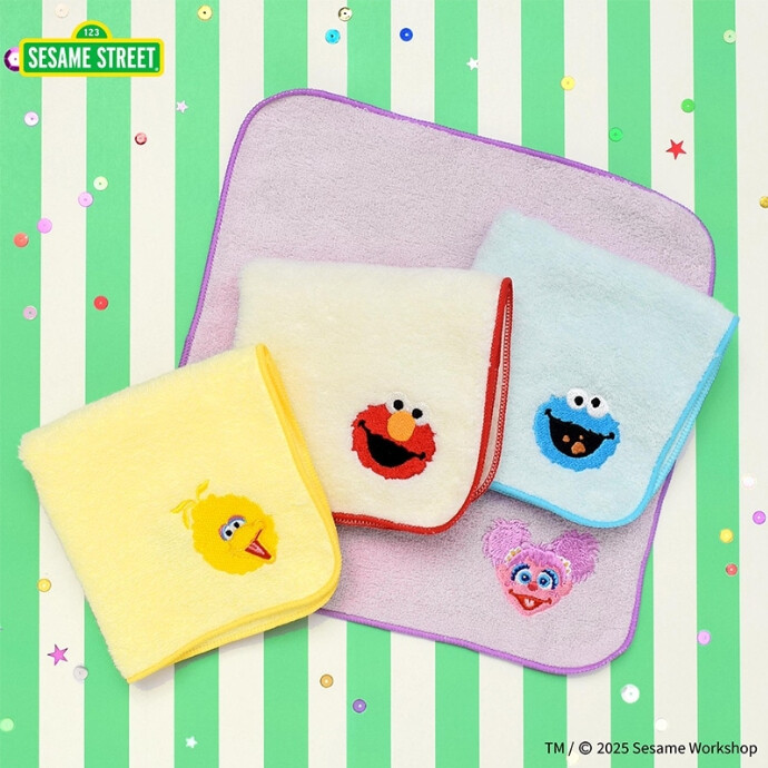 新入荷！　Flowering フラワーリング SESAME STREET (セサミストリート) 刺しゅうハンドタオル