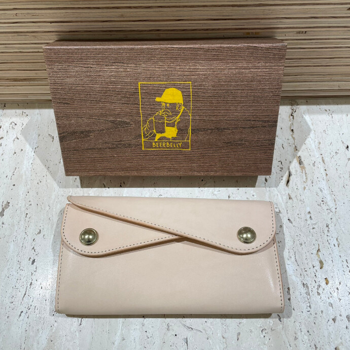 ビアベリー Dフラップウォレット 長財布 ベルギーヌメ BEERBELLY