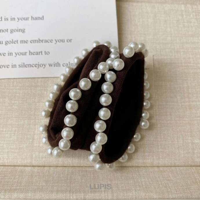 ♡パールラインワイドジャージヘアゴム♡