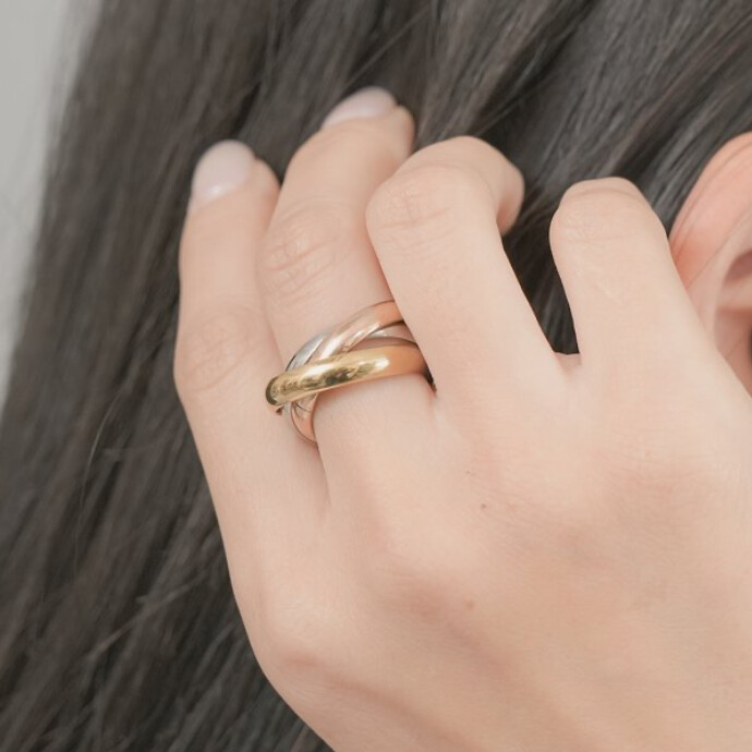 💍ワイド3連ステンレスリング💍