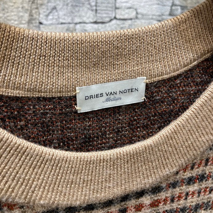 DRIES VAN NOTEN 13aw Vネックアルパカニット DRIES VAN NOTEN V-neck Alpaca and Wool-blend Cardigan GREY