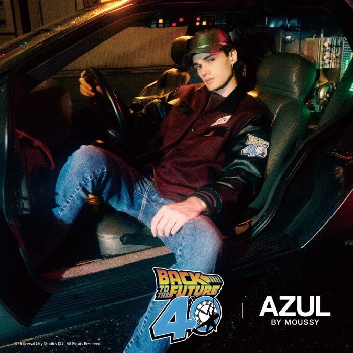 AZUL BY MOUSSYが映画「バック・トゥ・ザ・フューチャー」とのコラボアイテムを10月21日(火)に店舗発売開始‼︎