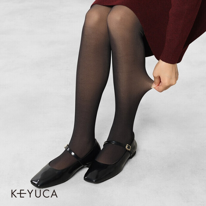 薄見えフェイクタイツ 130デニール ブラック