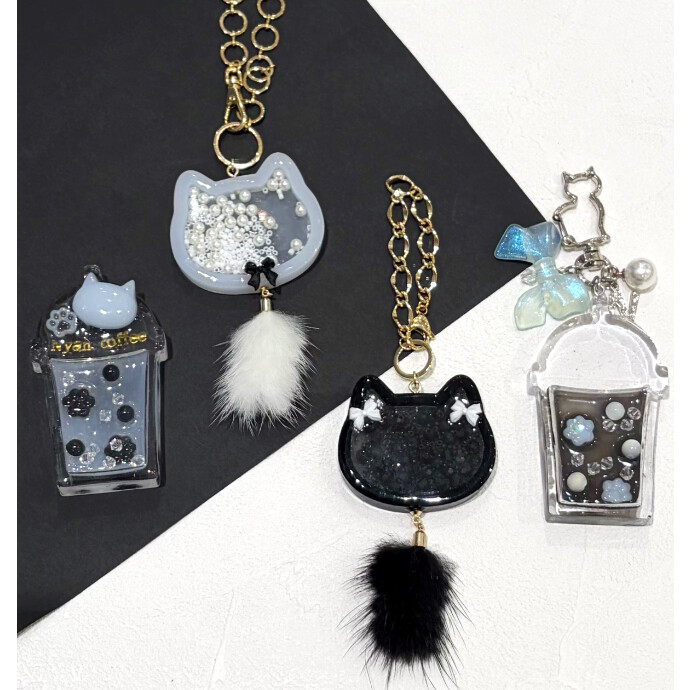 モノクロ猫ちゃんのレジンワークショップ🐈