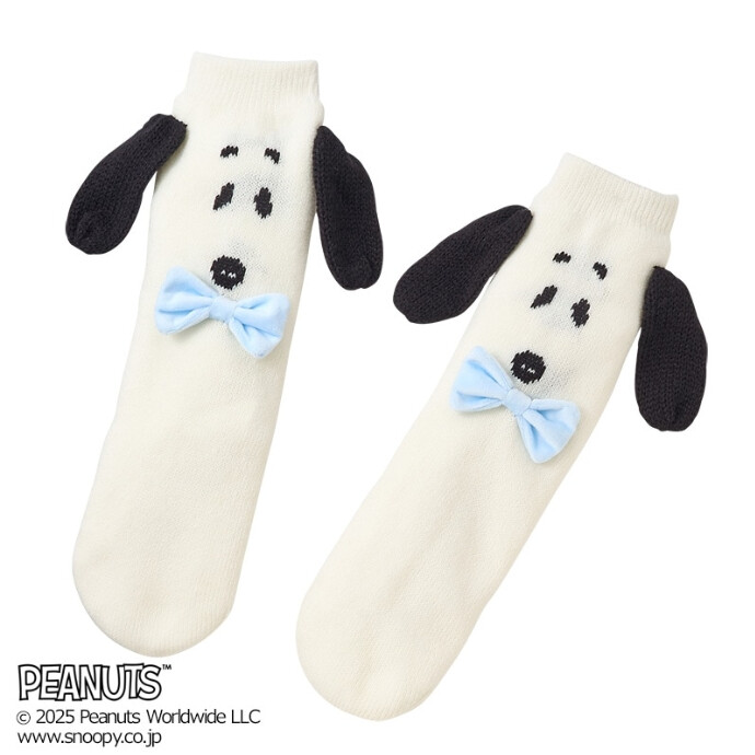 PLAZA限定　 スヌーピー PEANUTS フェイスソックス