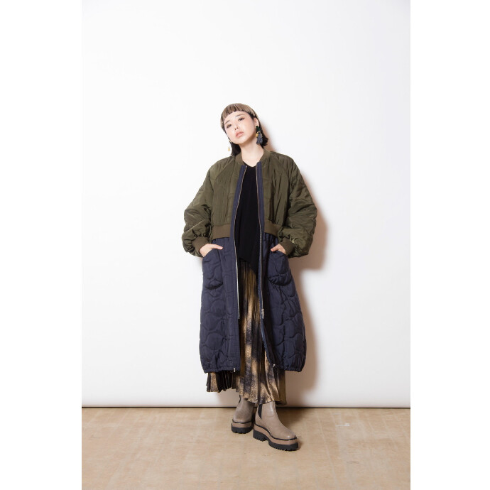 大人可愛いシルエットでサマ見えするブルゾン