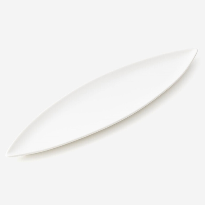 【美濃焼】月の葉プレート31cm ホワイト