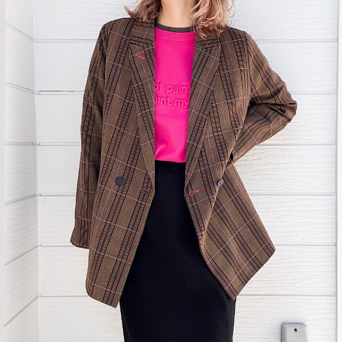 チェックジャケット