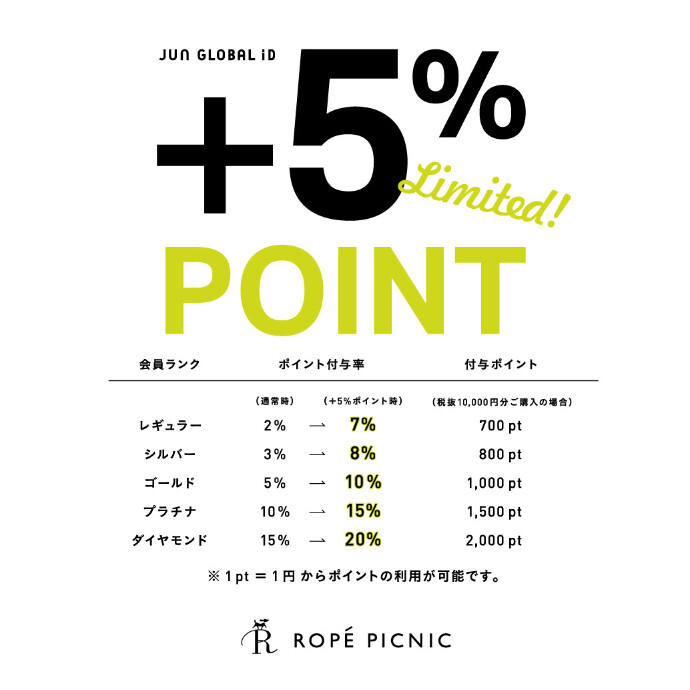 ＋５％ポイントUP開催中🌟