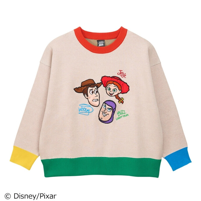 PLAZA限定 TOY STORY(トイ・ストーリー)/プルオーバーニット バニラホワイト