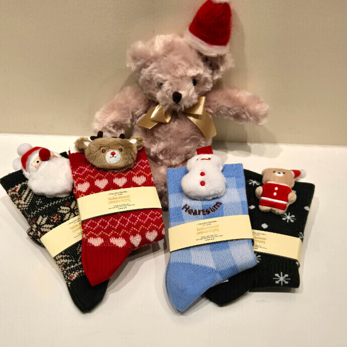 足元からクリスマス気分になれる♪チュチュアンナのぬいぐるみソックス🎄🧦⛄️