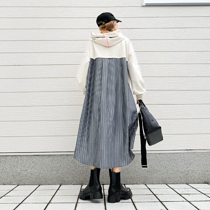 フーディシャツドッキングワンピース