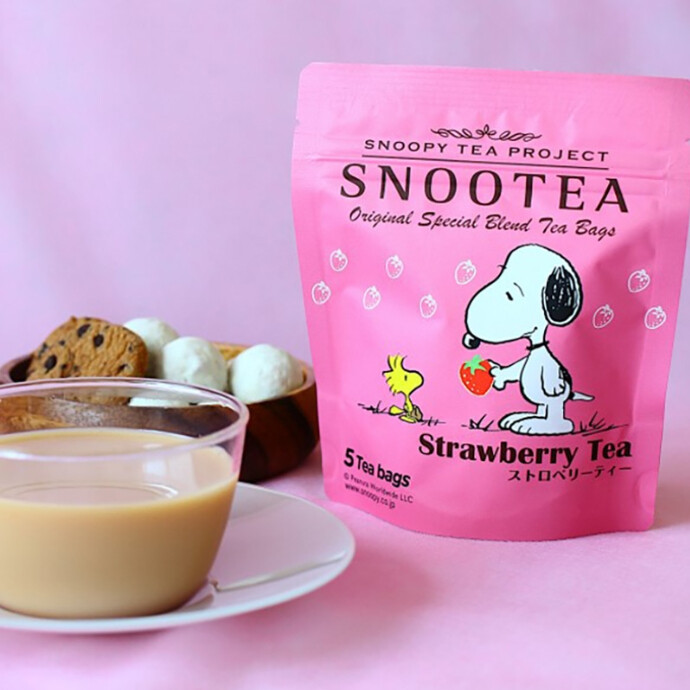 先行販売 ！　スヌーピー PEANUTS SNOOTEA ストロベリーティー スタンドパック