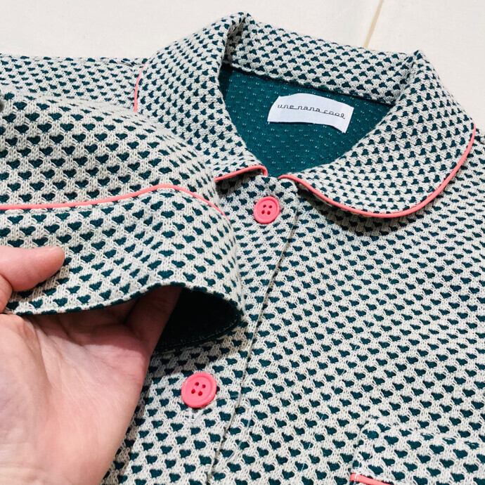 【ギフトにも🎁】丸えり綿混パジャマ