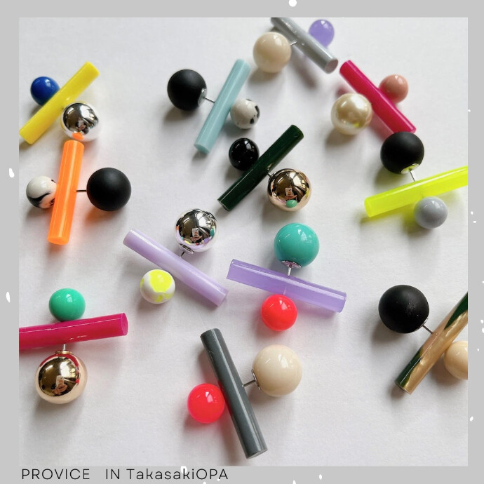 カラフルな組合せが絶妙なハンドメイドアクセサリーPOPUP -ショップ