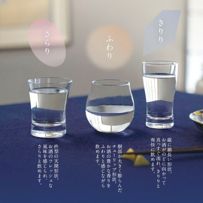 飲み口かわるお酒グラス