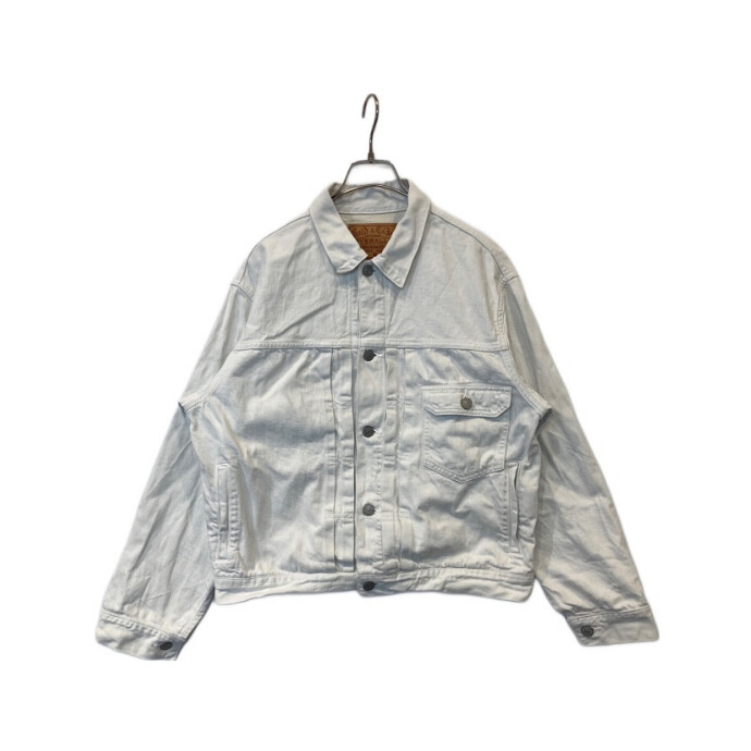 【gold / ゴールド】RECYCLED WASTE SUVIN COTTON YARN 11.5oz. DENIM PLEATED BLOUSE