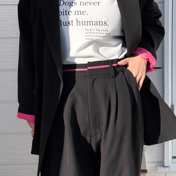 【セットアップ対応アイテム】グログランラインタックパンツ