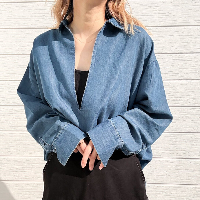 デニムスキッパーシャツ