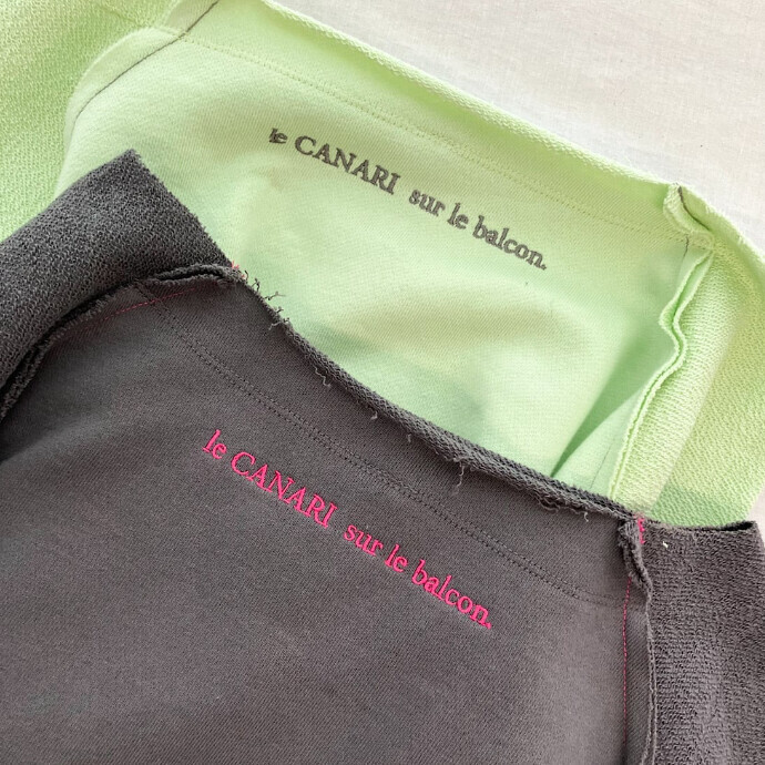 ボートネックラグラン裏毛トップス