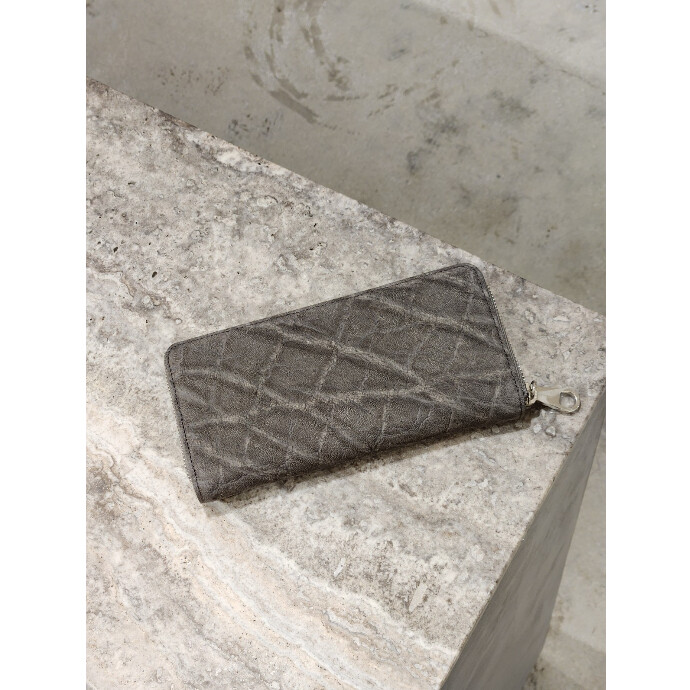 チマブエ　エレファントレザー(象革)　ラウンドファスナー長財布