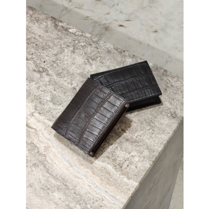 マリスコ　コンパクト2つ折り財布　クロコダイル