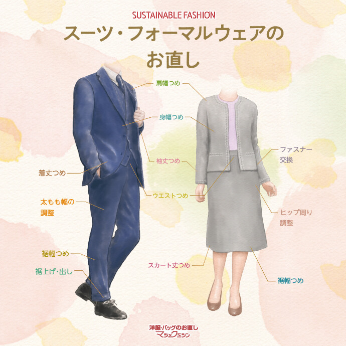 フォーマルウェアを自分サイズに！