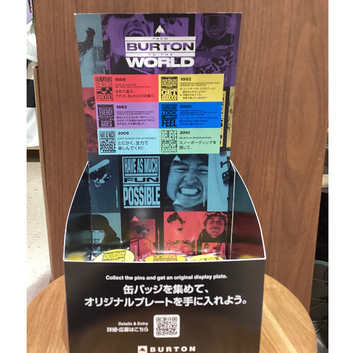 【BURTON 限定缶バッジ配布中！】